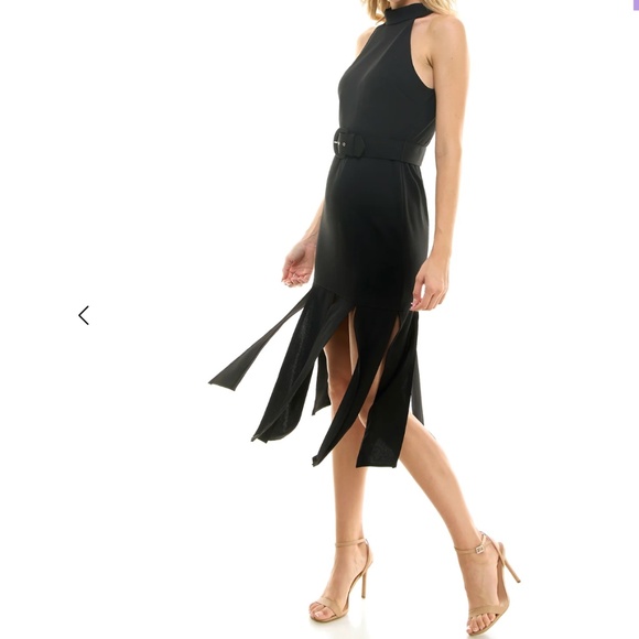 NWT MAISON TARA WOMEN'S HALTER NECK BELTED DRESS SIZE 12 - Picture 2 of 8